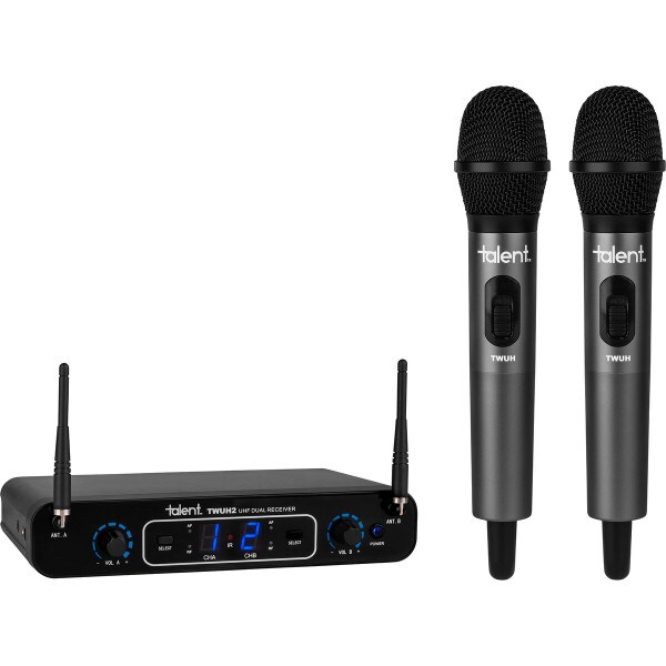 Main product image for Talent TWUH2 Wireless UHF Dual Handheld Microphon 233-402